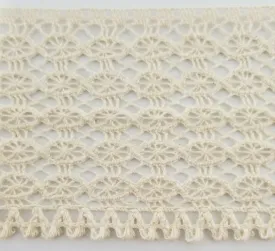 3" Cotton Cluny Lace Trimming - 8 Continuous Yards