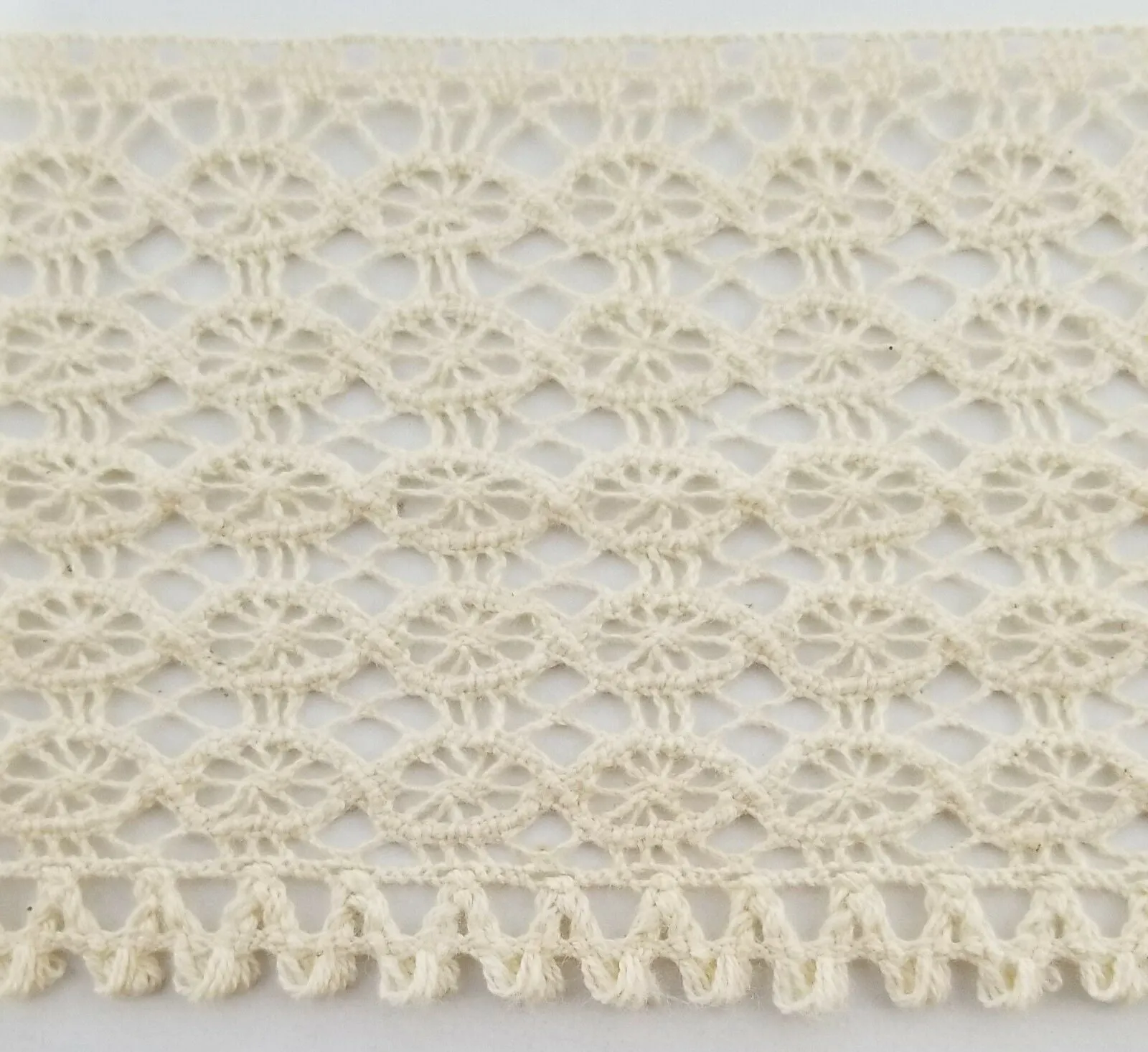 3" Cotton Cluny Lace Trimming - 8 Continuous Yards