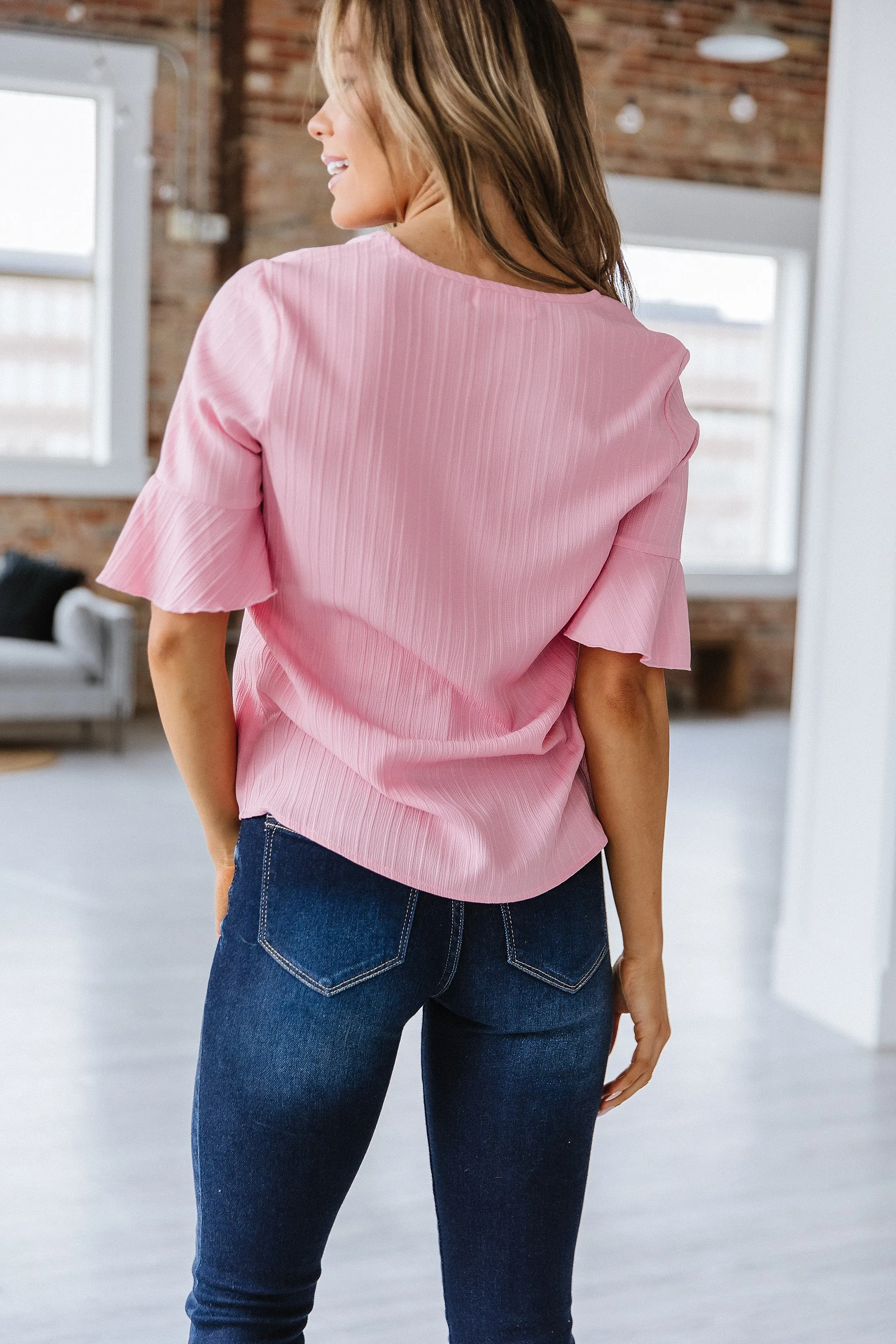 Aaron Ruffled V-Neck Top | S-XL | PRE ORDER