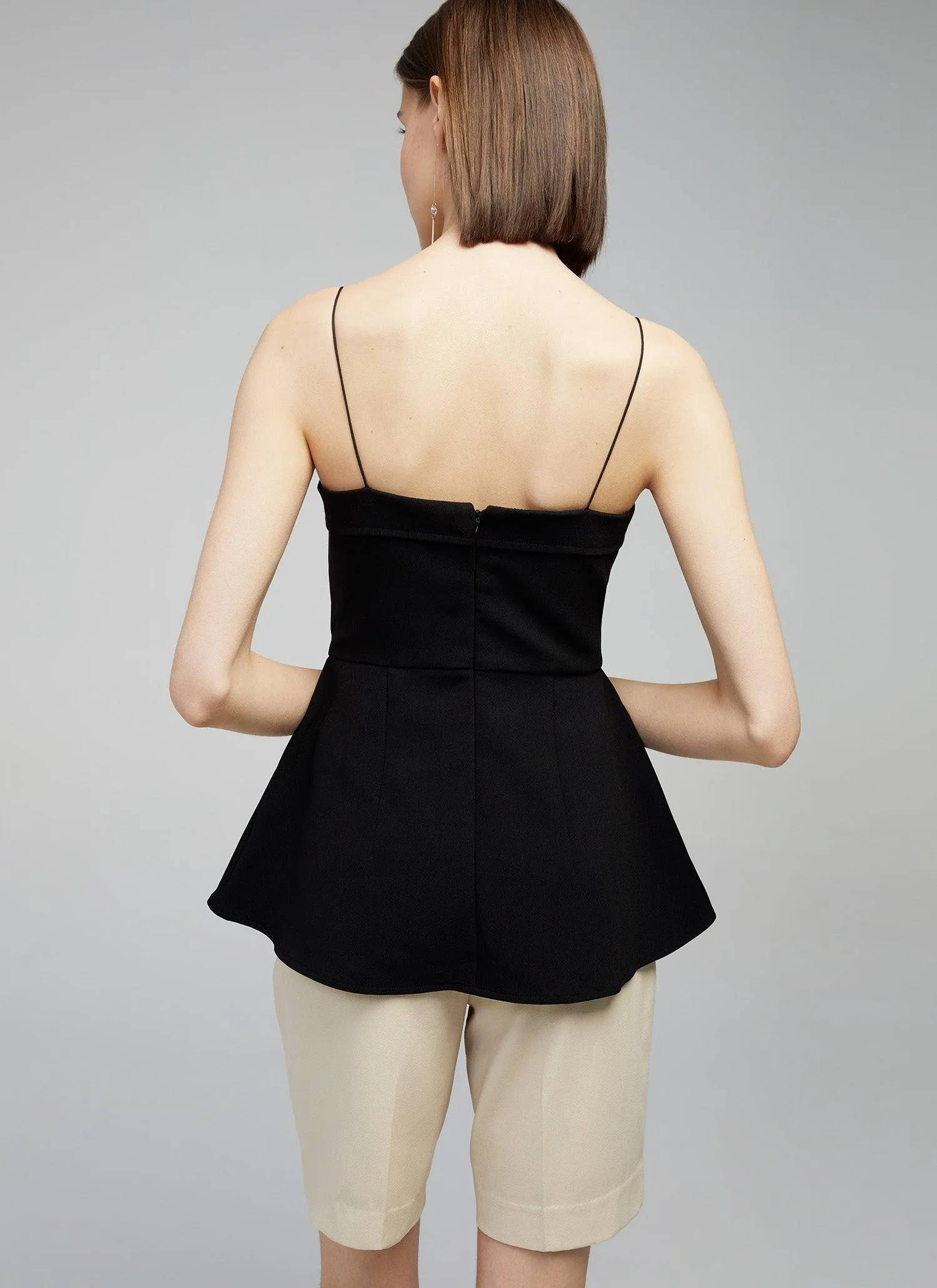 Aria Black Peplum Top