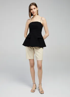 Aria Black Peplum Top