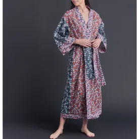 Asteria Kimono Robe in Combination Cedric Liberty of London Print Cotton Poplin