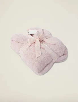 Barefoot Dreams - CozyChic Heathered Adult Robe in Dusty Rose-White