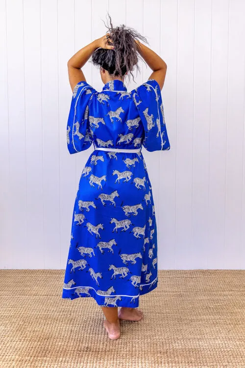 Blue Zebra Maxi Robe [Limited Edition]