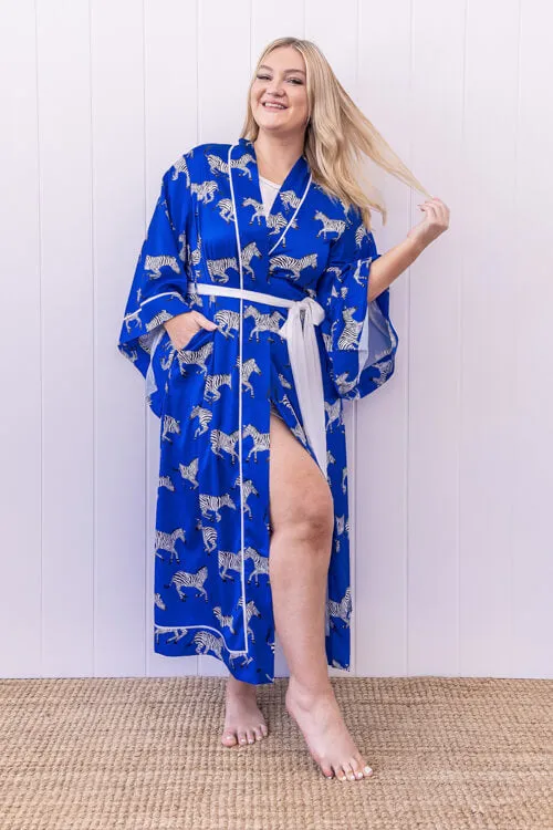 Blue Zebra Maxi Robe [Limited Edition]