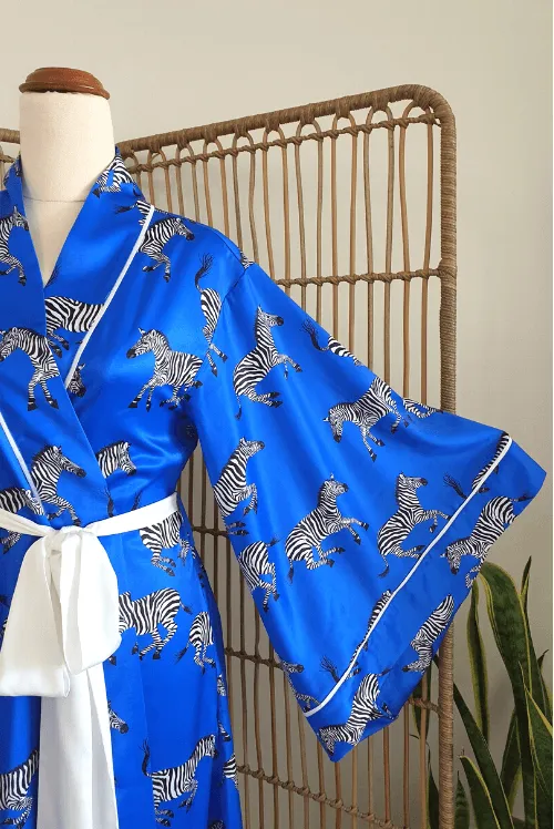 Blue Zebra Maxi Robe [Limited Edition]