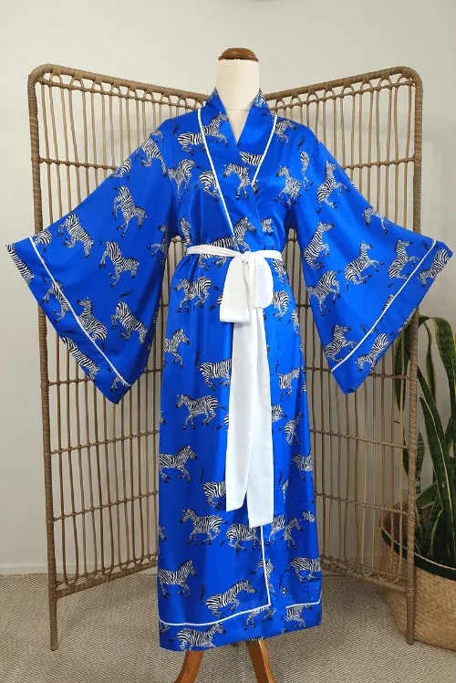 Blue Zebra Maxi Robe [Limited Edition]