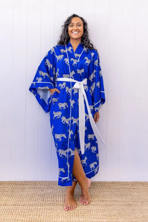 Blue Zebra Maxi Robe [Limited Edition]