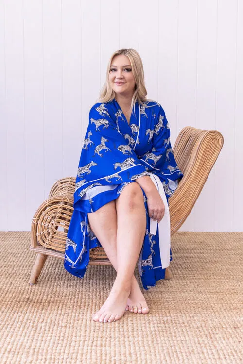 Blue Zebra Maxi Robe [Limited Edition]