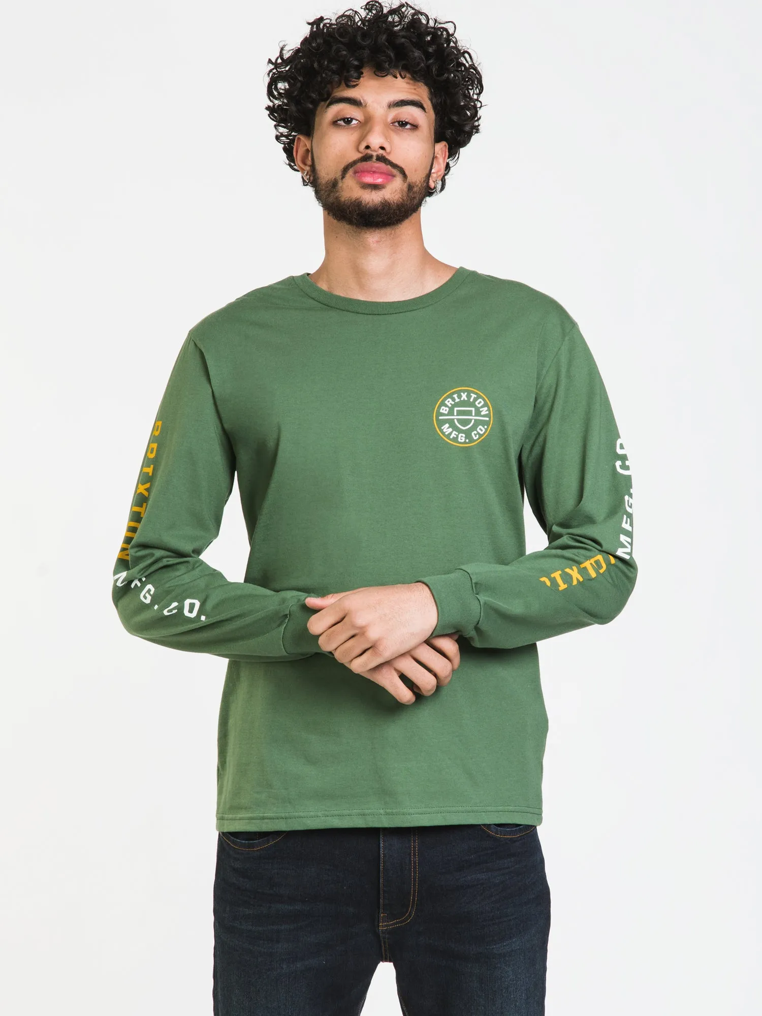 BRIXTON CREST LONG SLEEVE TEE - CLEARANCE