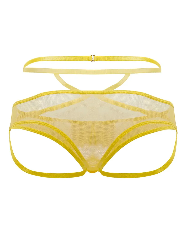 Candyman 99640 Mesh Thongs Yellow