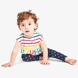 Clearance baby legging in rainbow dot