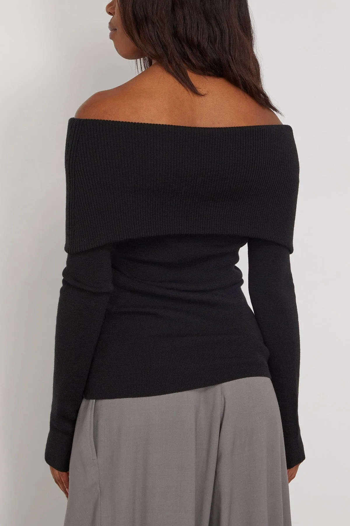 Cora Knitted Top in Black