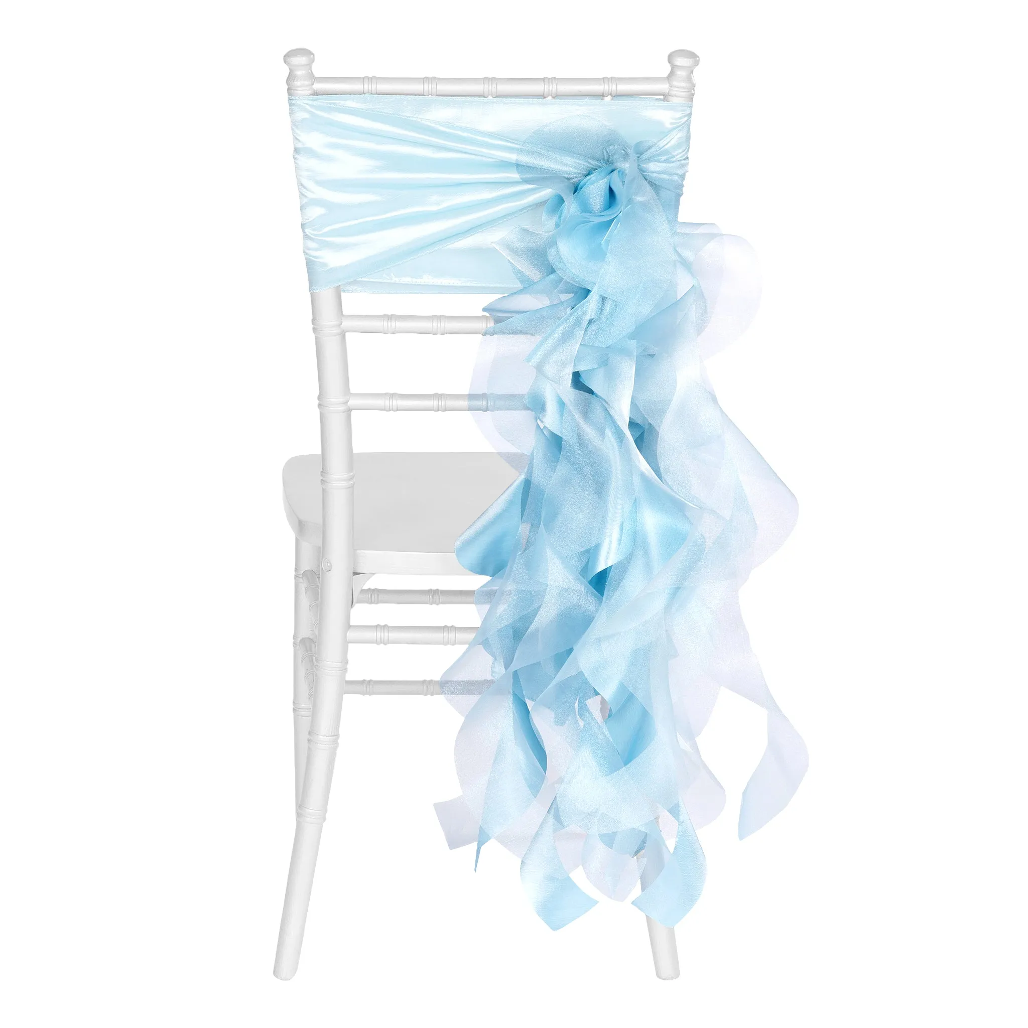 Curly Willow Chair Sash - Baby Blue