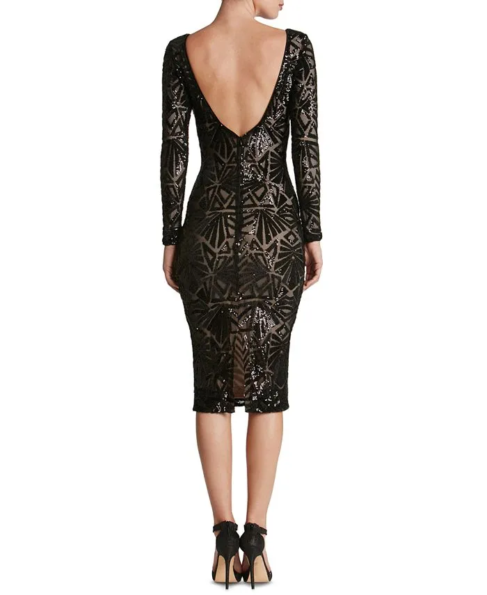 Dress the Population Emery sequin dress, black