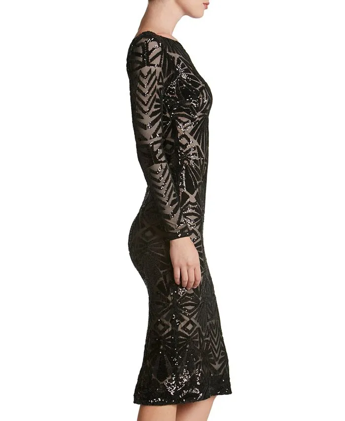 Dress the Population Emery sequin dress, black