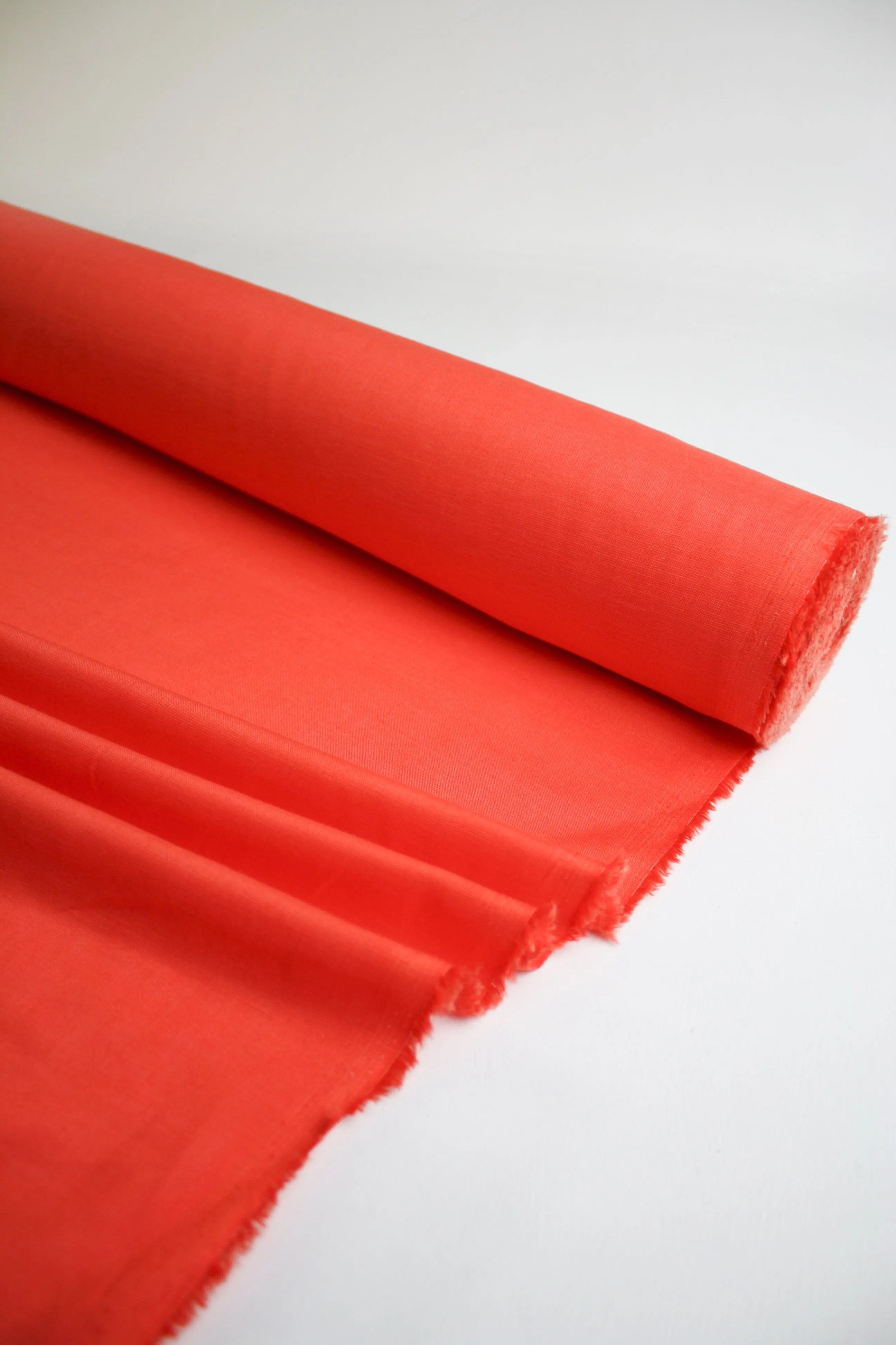 Emi - Slubbed Linen Voile | Coral #4