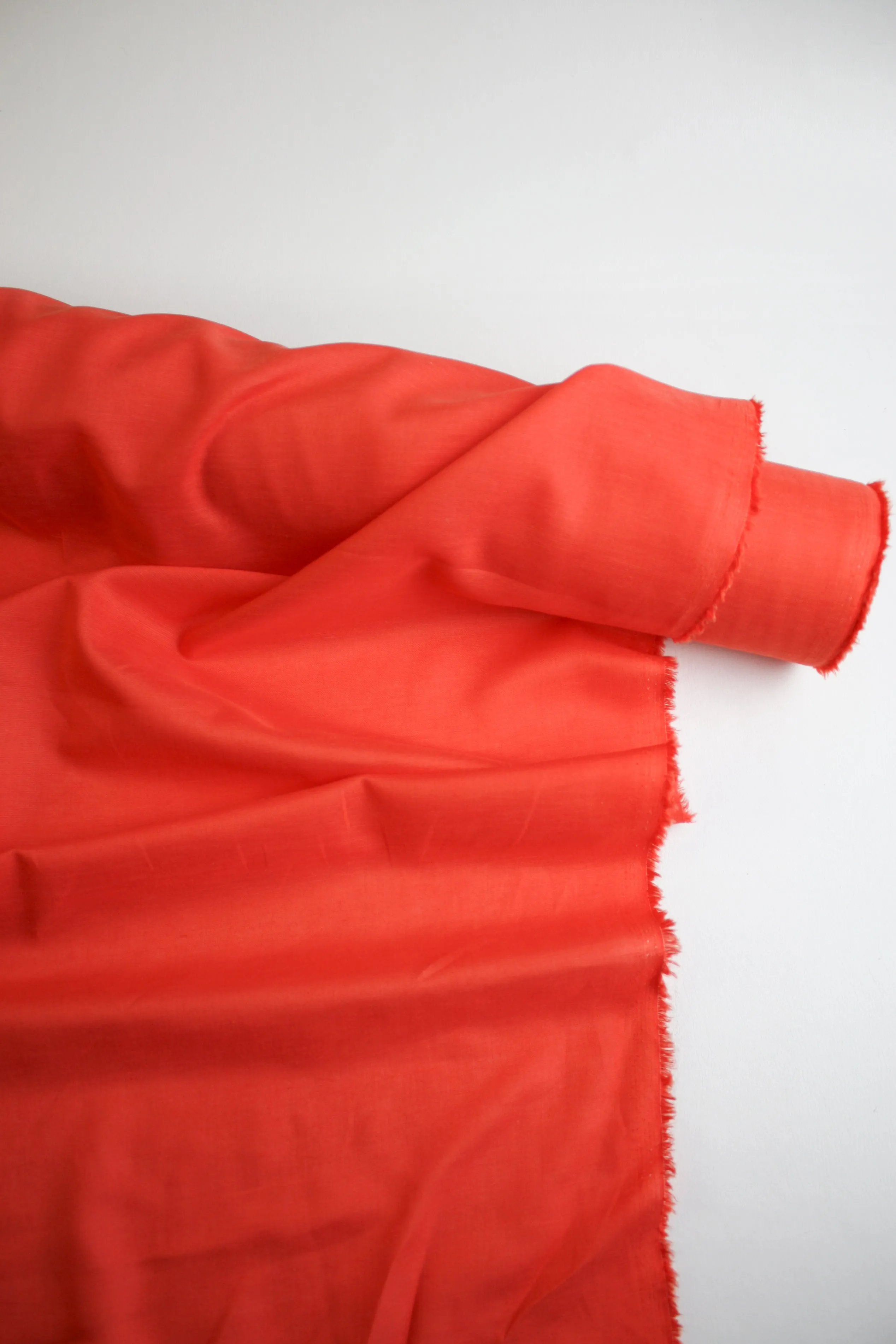 Emi - Slubbed Linen Voile | Coral #4