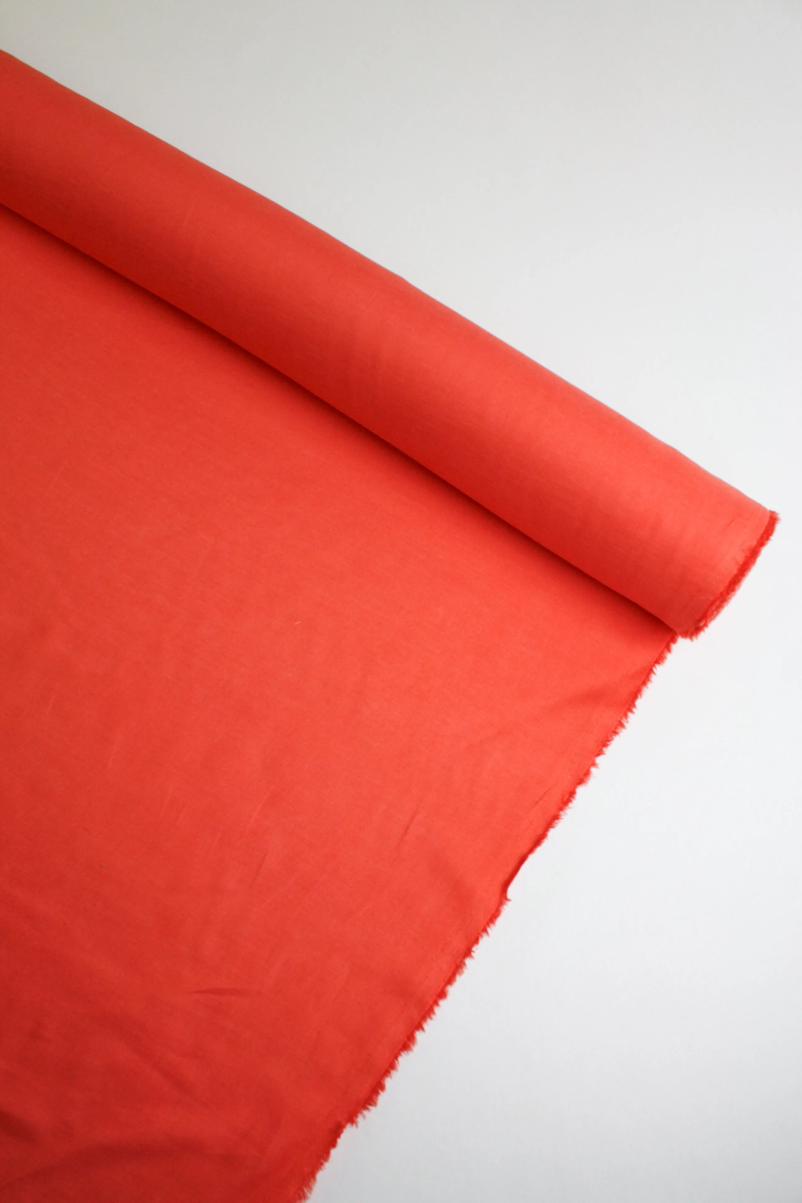 Emi - Slubbed Linen Voile | Coral #4