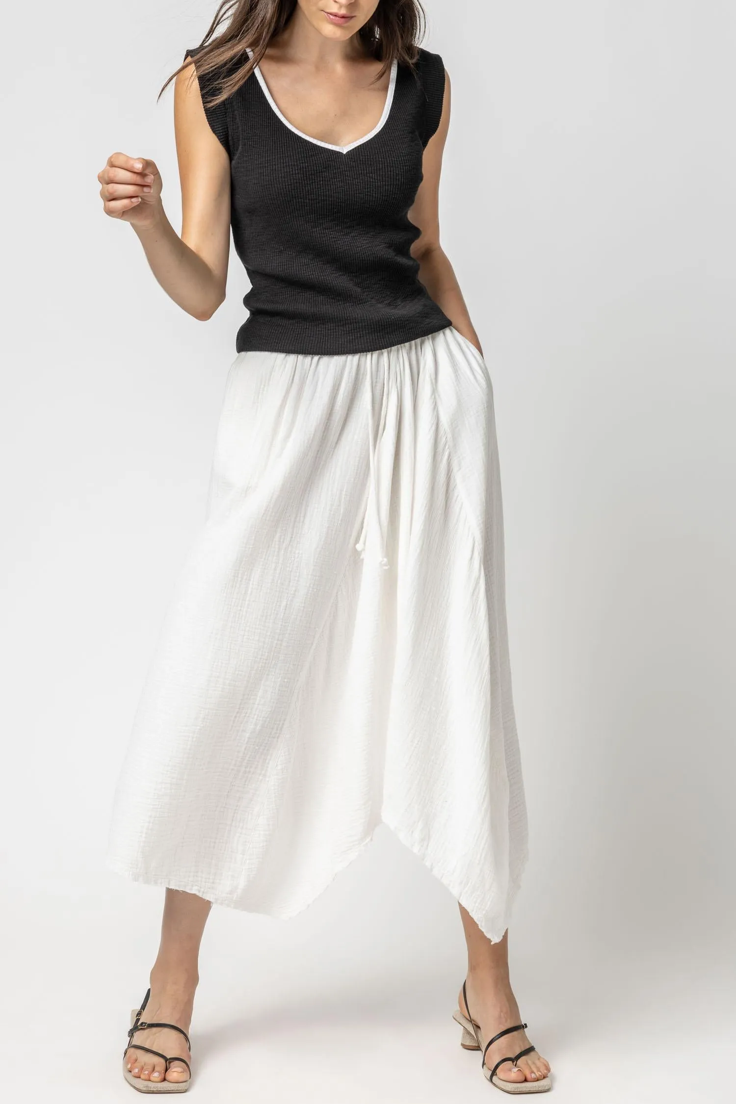 Gauze Waterfall Skirt