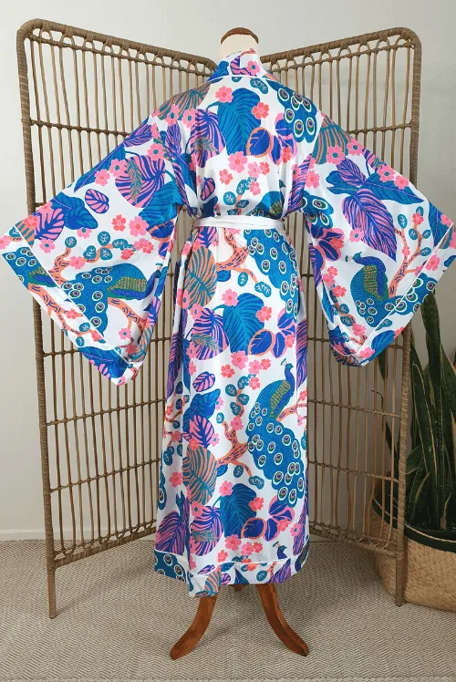 Green Peacock Maxi Robe