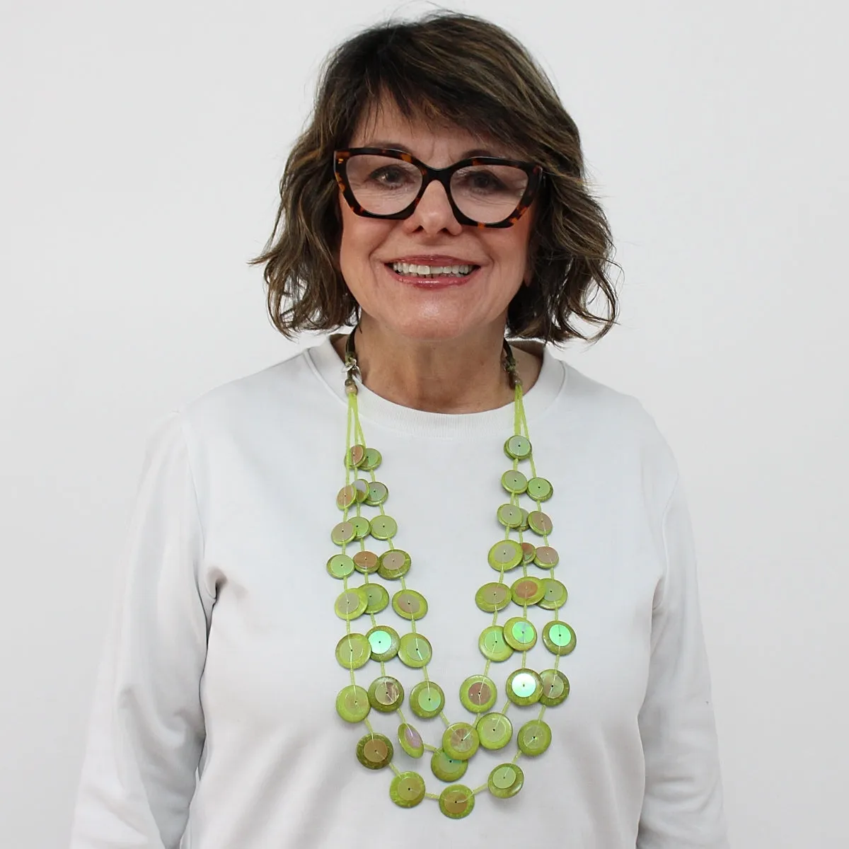 Lime Iridescent Arabella Necklace