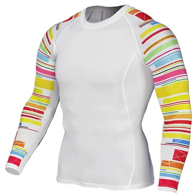 MMA Crossfit Printed Compression Long Sleeve Shirt