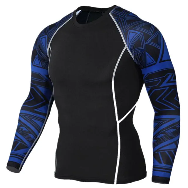 MMA Crossfit Printed Compression Long Sleeve Shirt