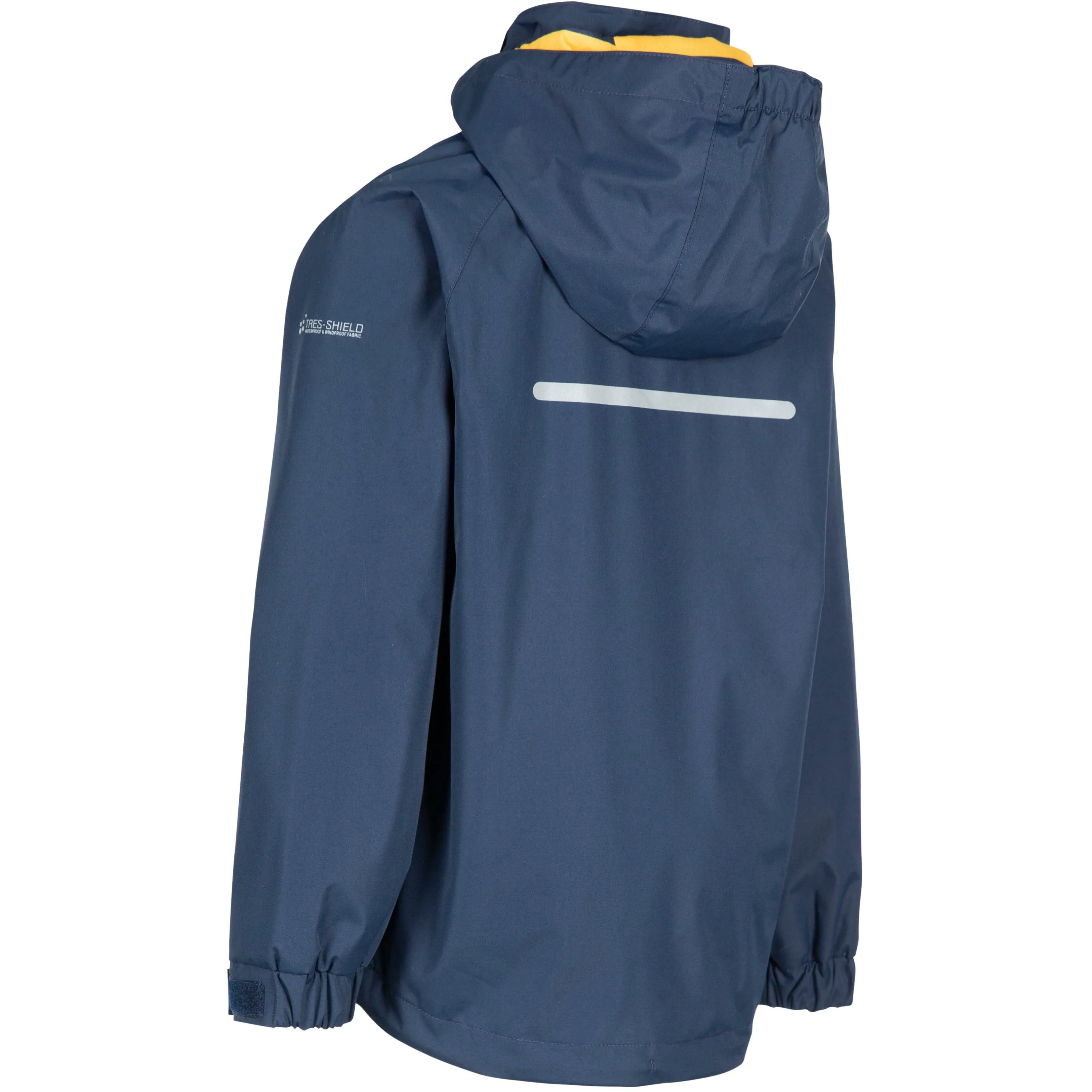 Overwhelm Boys' Unpadded Waterproof Rain Jacket in Navy