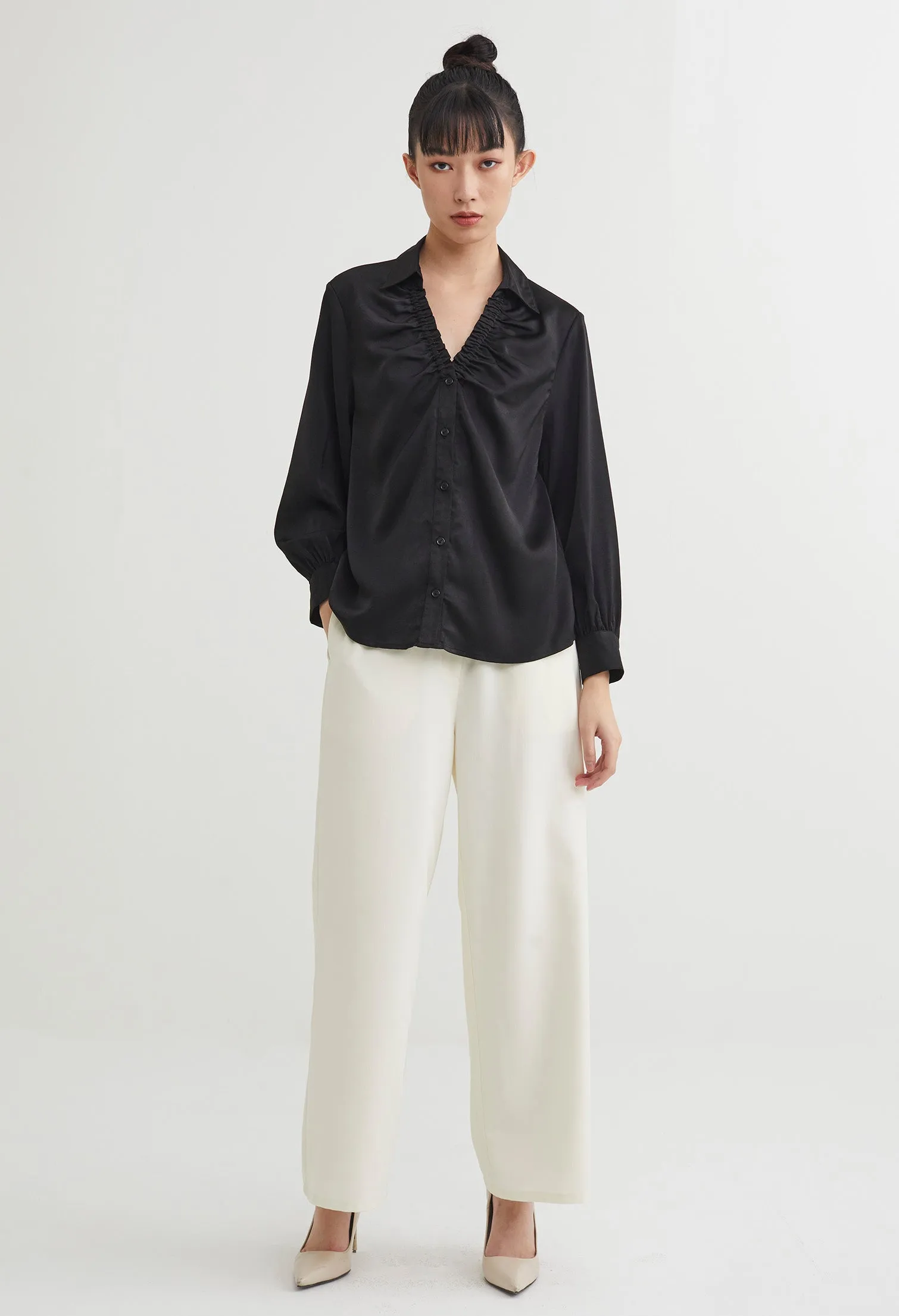 Parisian Nights Collared Blouse