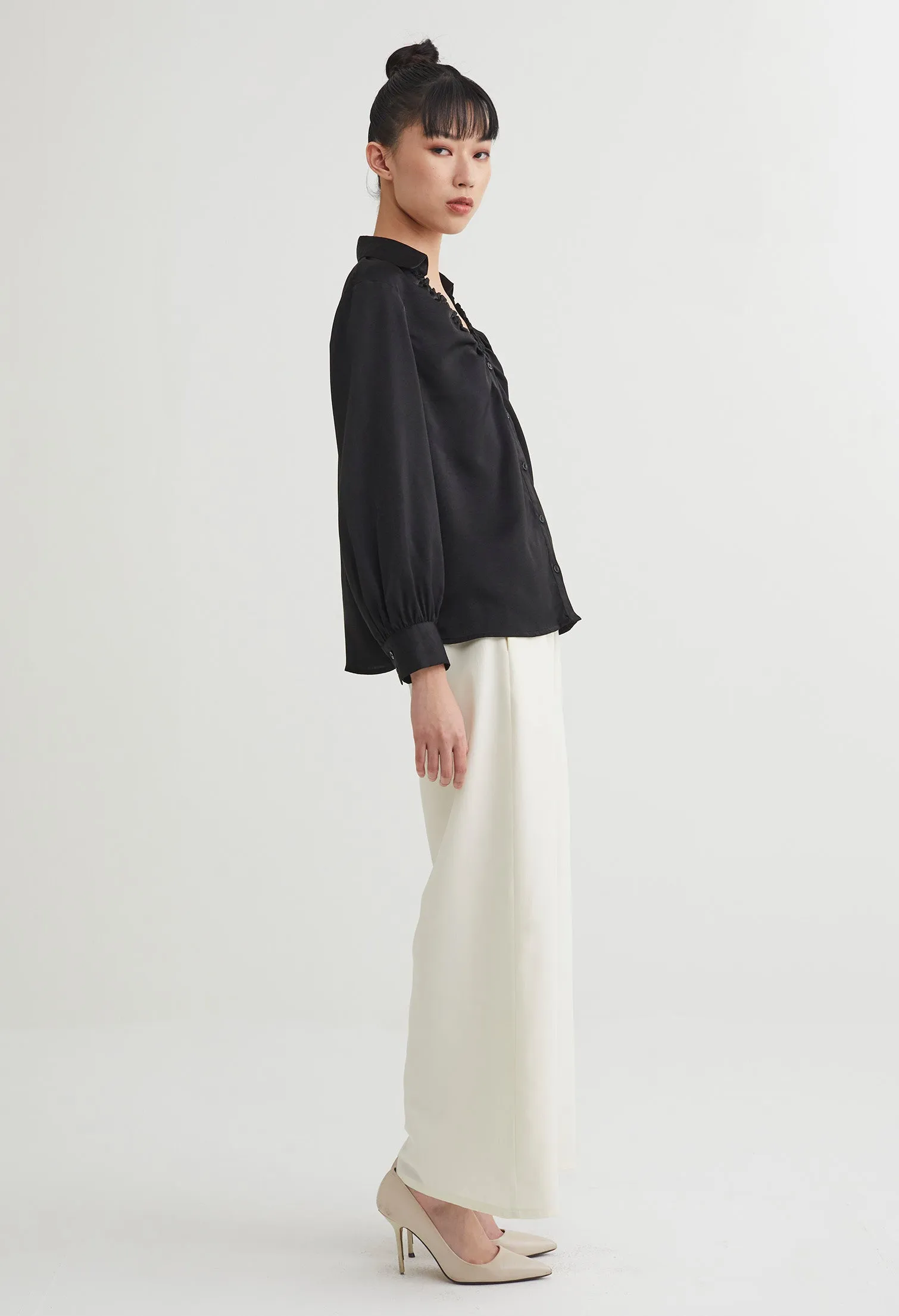 Parisian Nights Collared Blouse