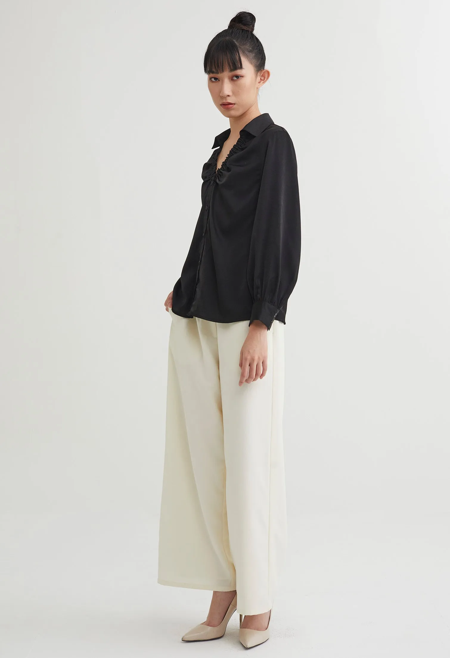 Parisian Nights Collared Blouse