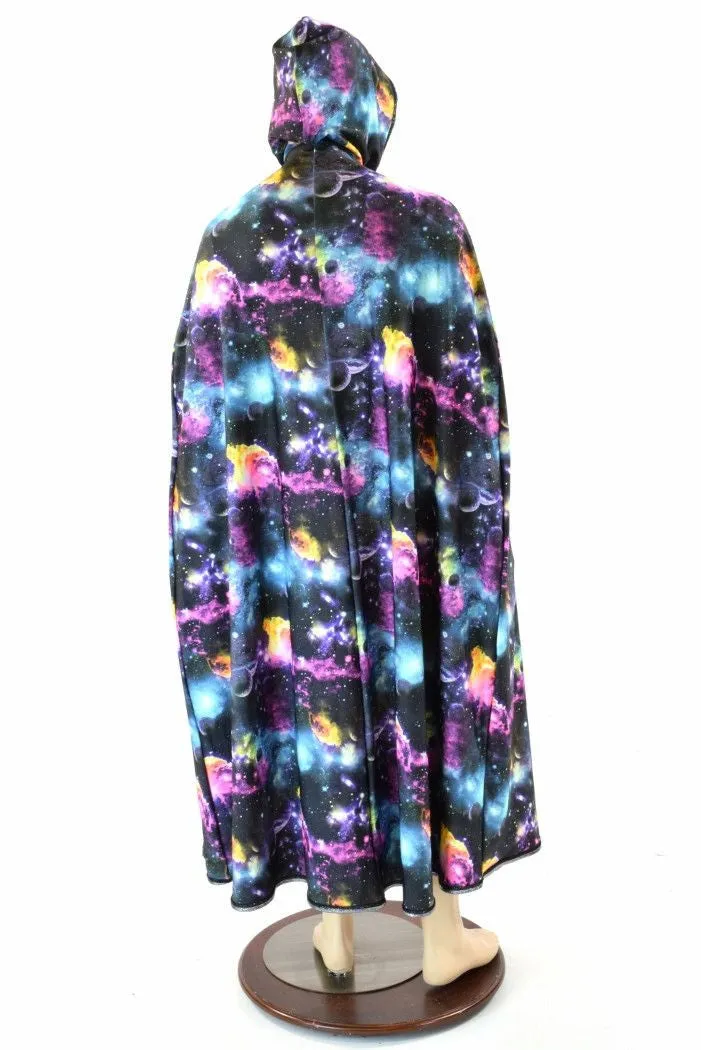 Silver & Galaxy Reversible Hooded Cape