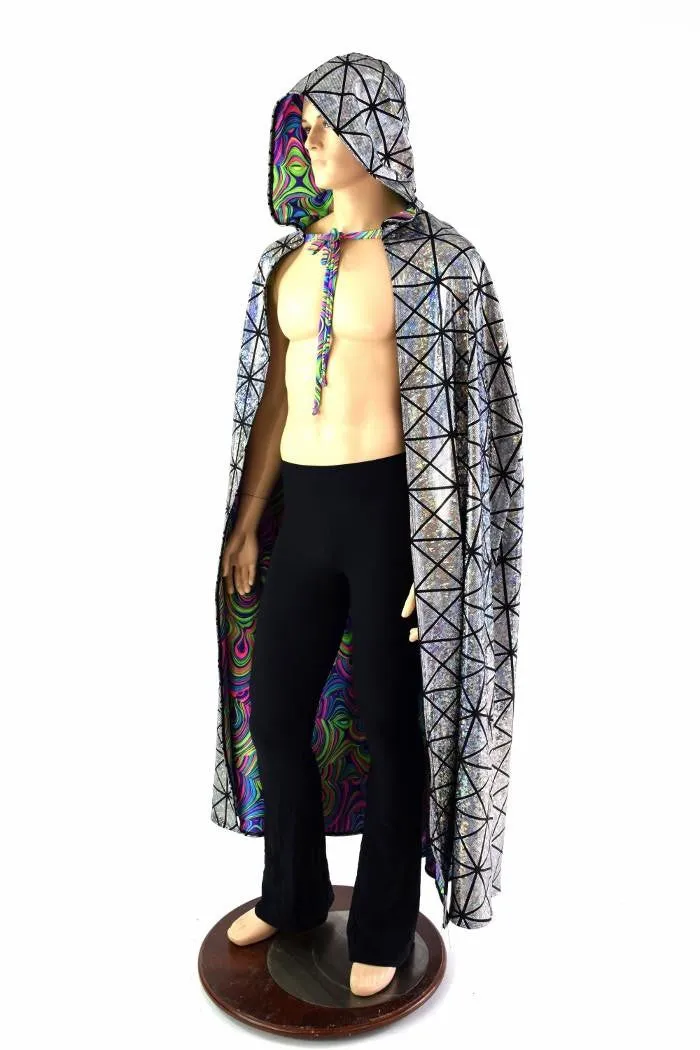 Silver & Glow Worm Reversible Cape