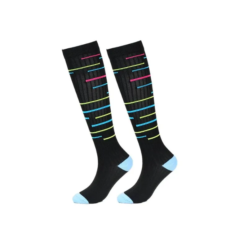 Striped Sports Compression Socks Breathable Compression Socks 7 Pairs