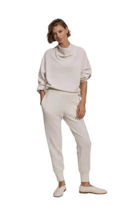 The Slim Cuff Pant 25, Ivory Marl