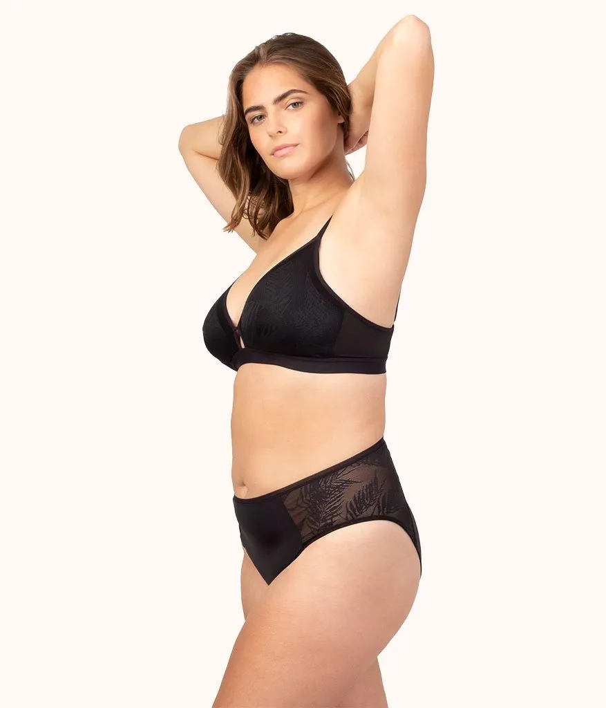 The Smooth Lace Busty Bralette: Jet Black