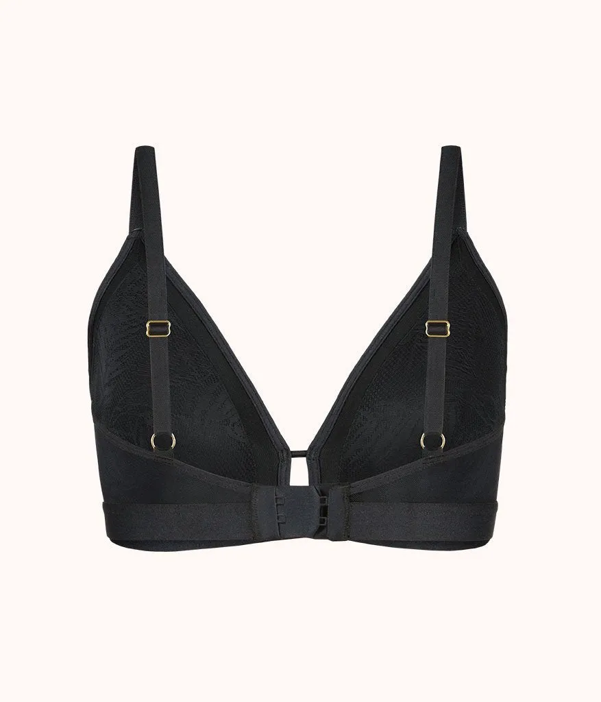 The Smooth Lace Busty Bralette: Jet Black