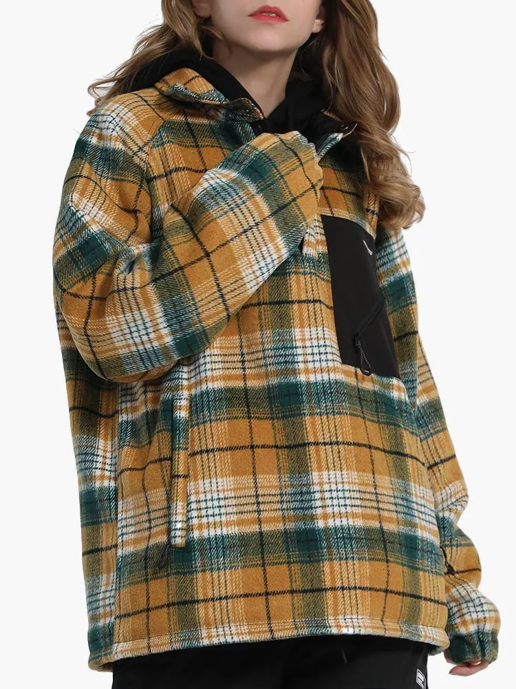 Unisex 2023 Winter Plaid Single And Double Board Warm Ski Jacket Ski Suit