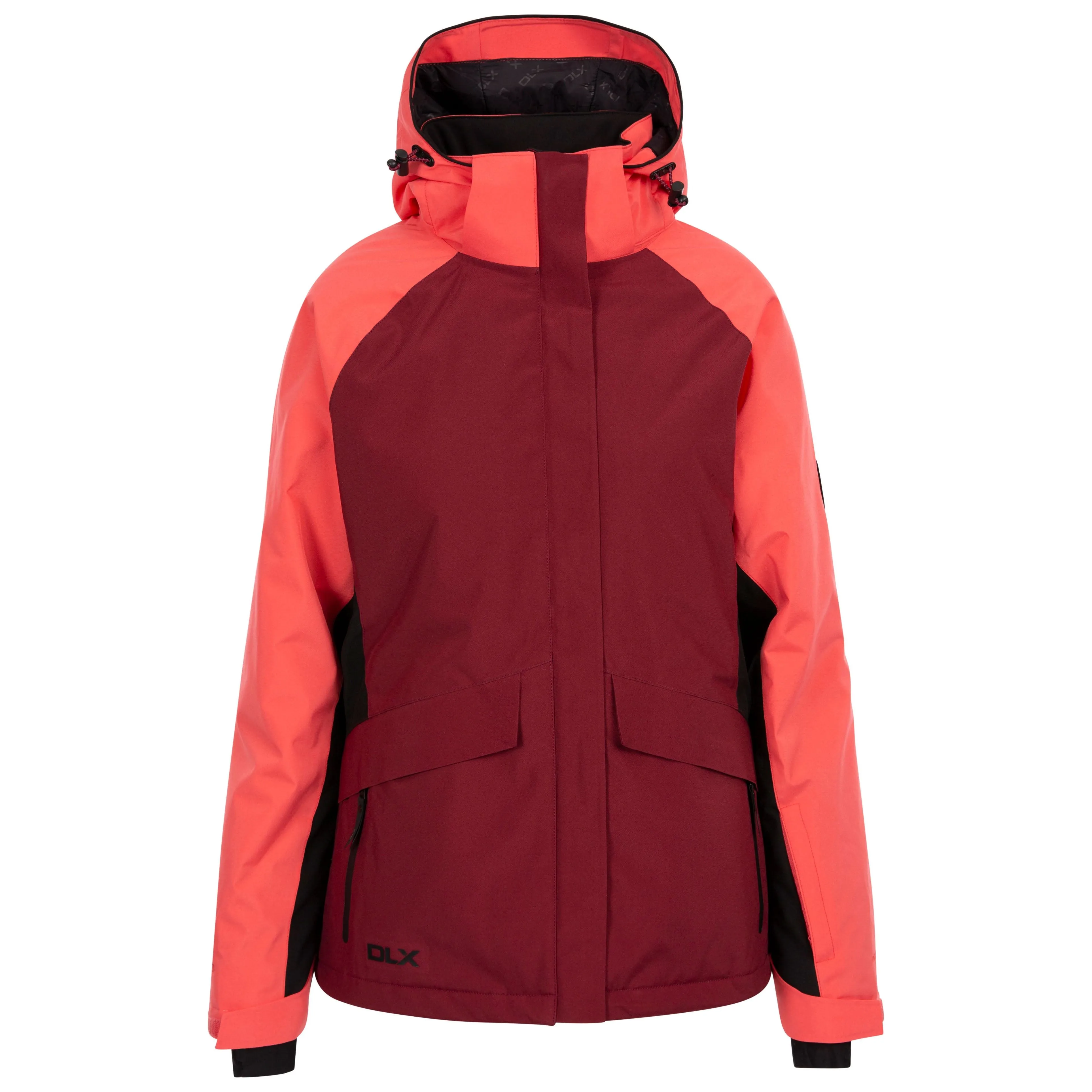 Ursula DLX Women's Padded Ski Jacket in Dark Cherry