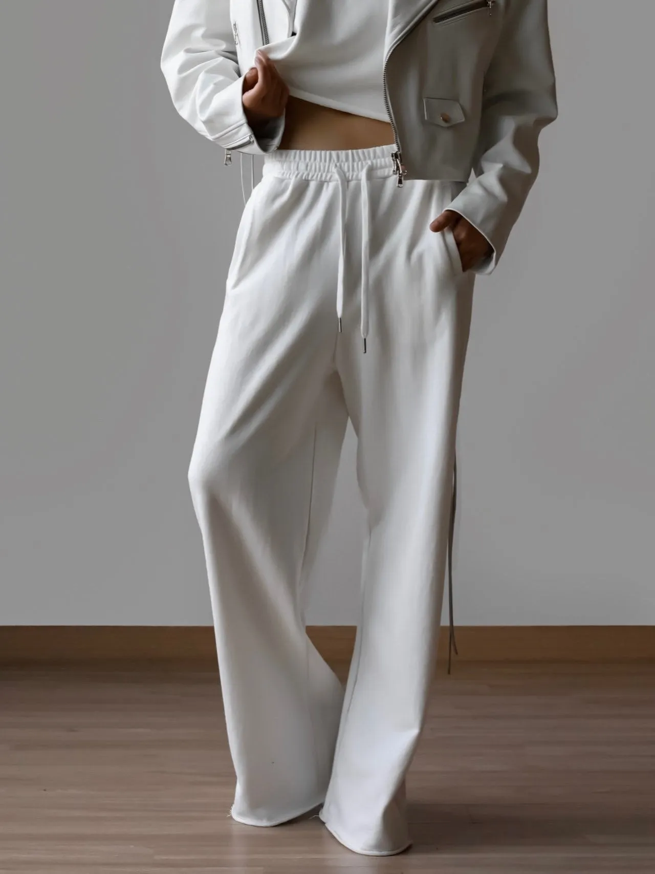 WIDE LEG SWEAT TROUSERS