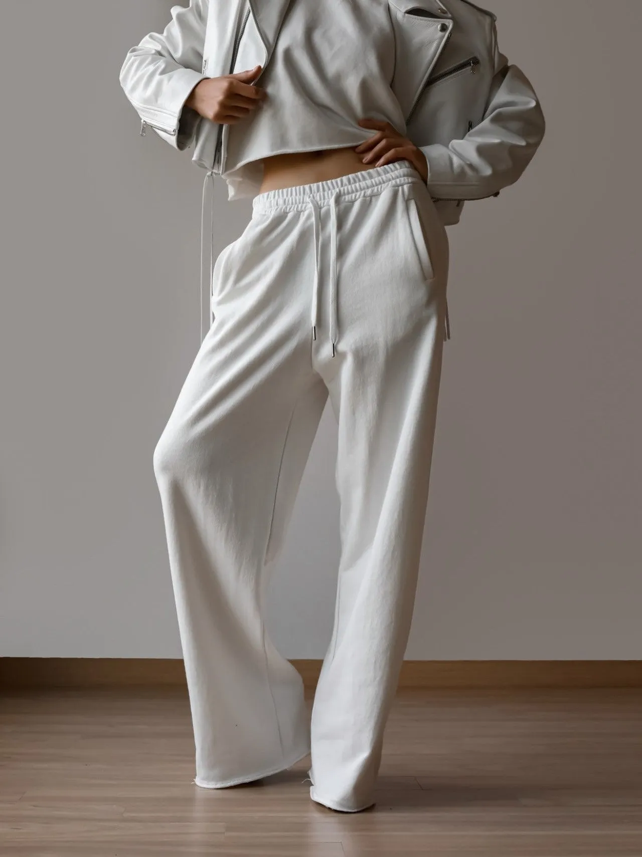 WIDE LEG SWEAT TROUSERS